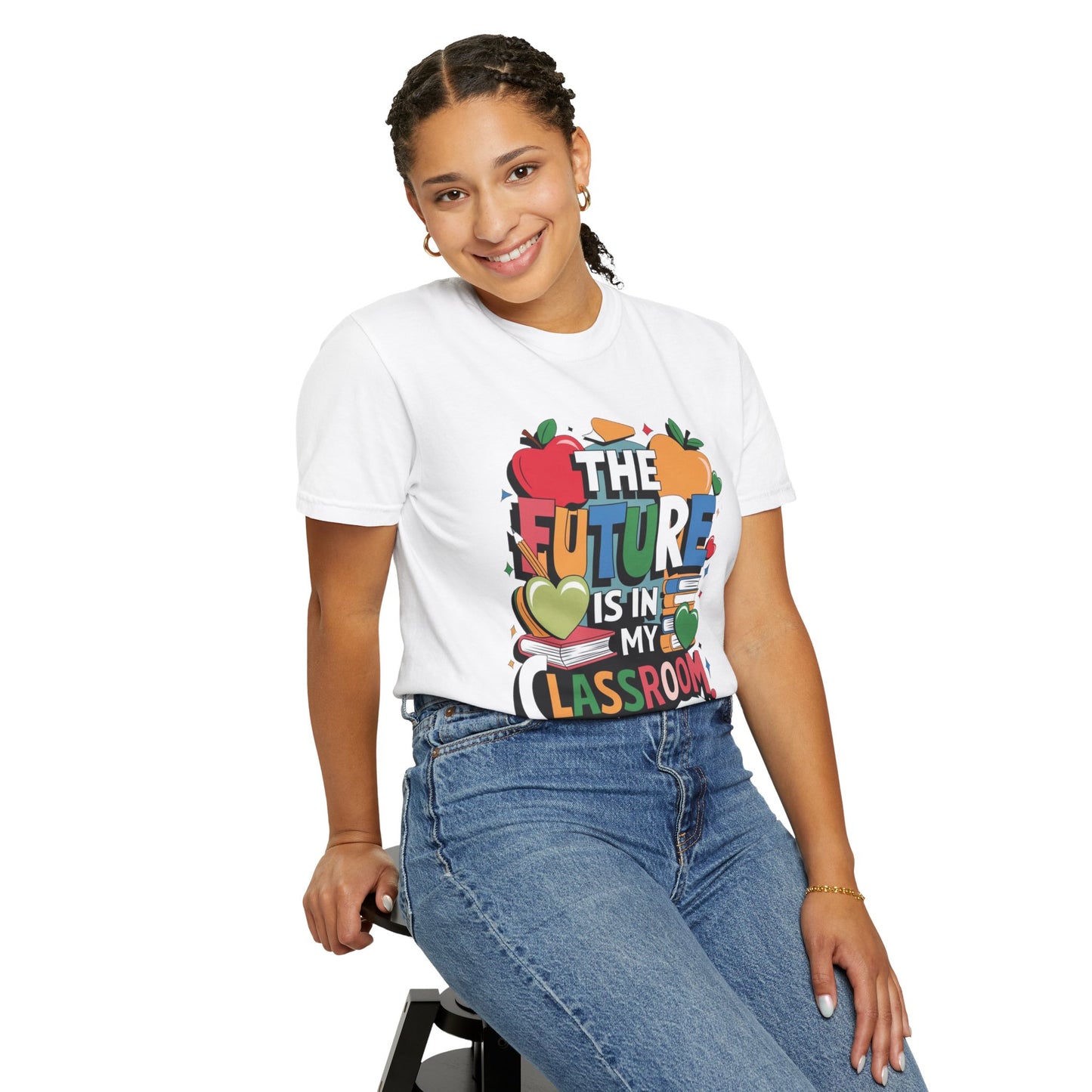 Inspiring Teacher Graphic T-Shirt, Unisex Comfort Color 1717, T-Shirt, The future is in My Classroom Tee, Teachers Gift, Teacher Appreciation Day Gift