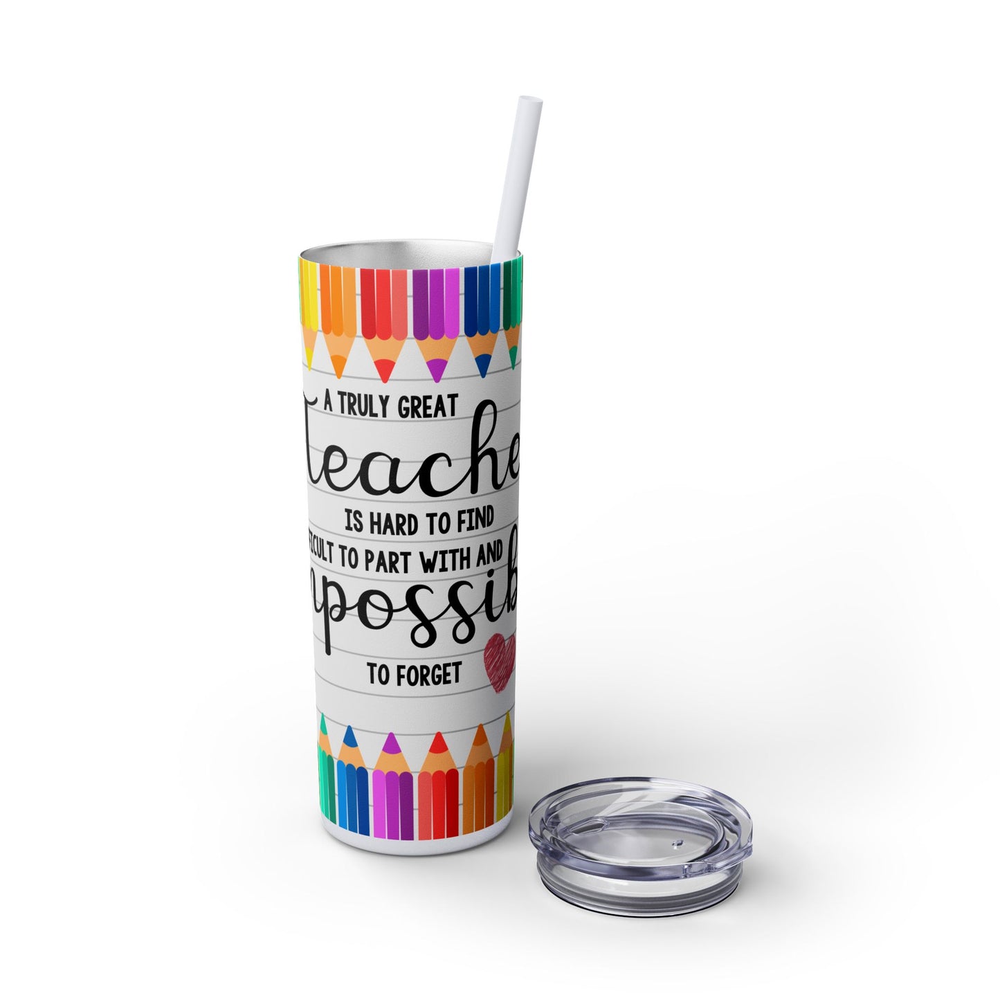 Teacher Appreciation Tumbler with Straw, 20oz | Perfect Gift for Educators, Classroom, Back to School, Teacher Appreciation, Fun Drinks