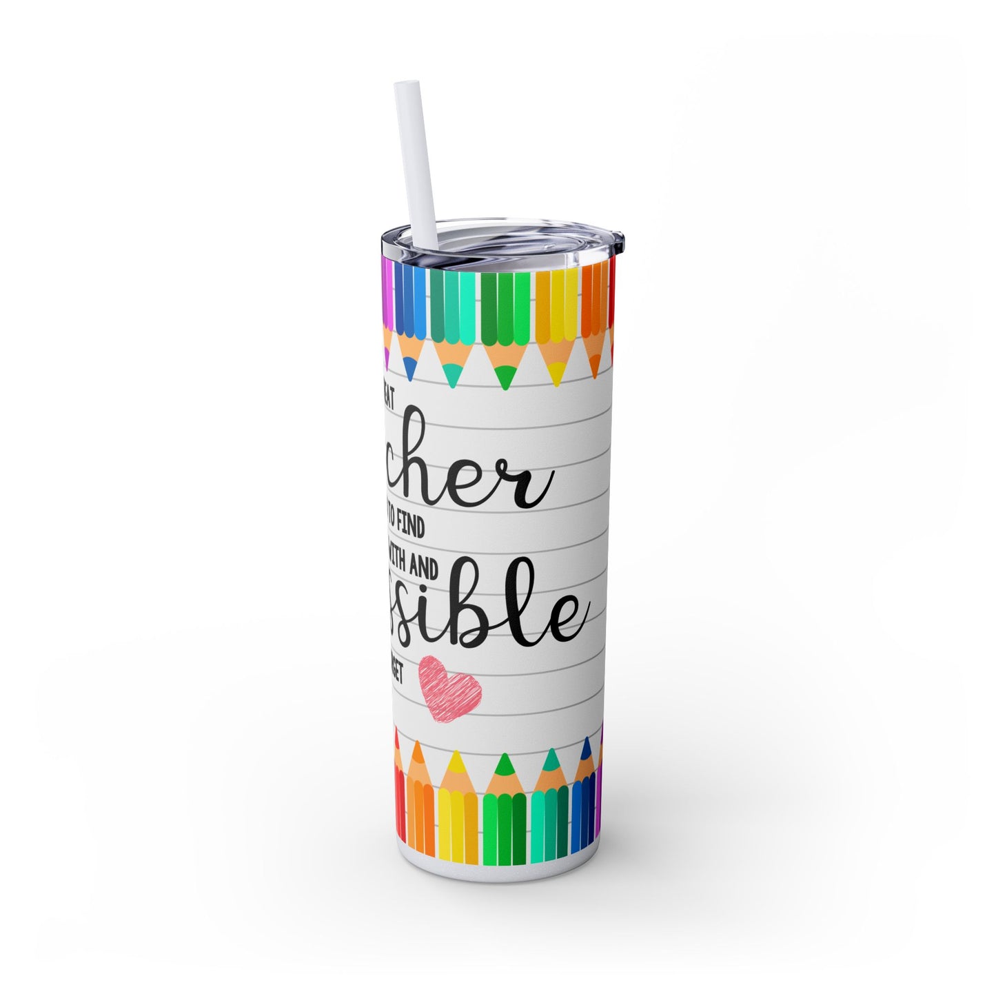 Teacher Appreciation Tumbler with Straw, 20oz | Perfect Gift for Educators, Classroom, Back to School, Teacher Appreciation, Fun Drinks