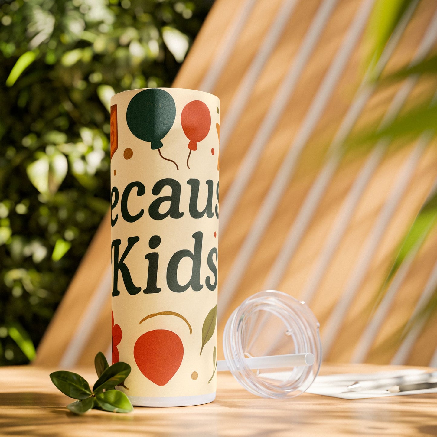 Because Kids Colorful Teacher Tumbler - Fun Drinkware for Educators & Teachers, Perfect Gifts for Teachers, Teachers Day Gift, Teacher Appreciation