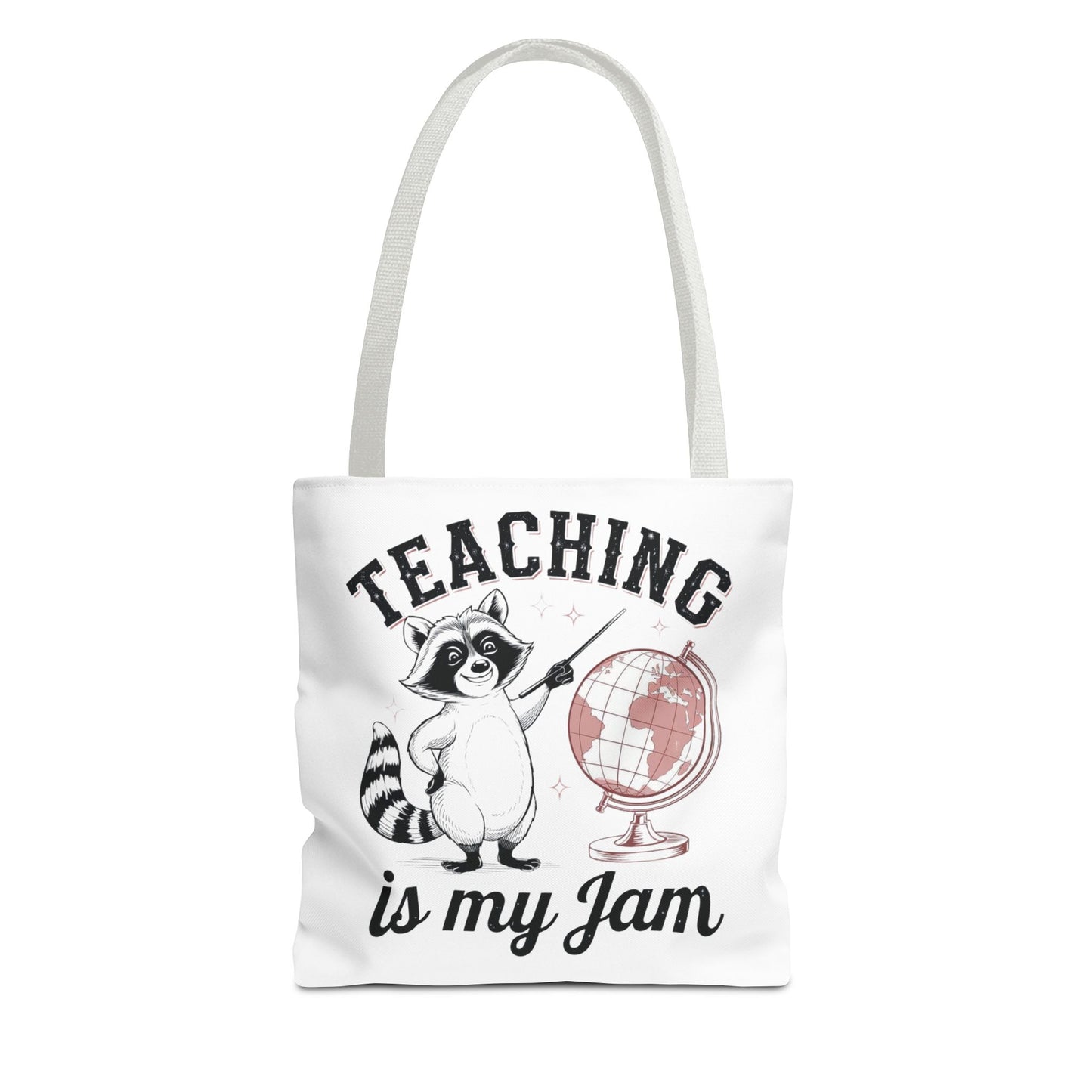 Teaching is My Jam Tote Bag, Teacher Gift, Classroom Accessories, Cute Raccoon Design, Back to School, Eco-Friendly Tote, Teacher Gift, Teacher Tote Bag, Teacher Graphic Tote Bag