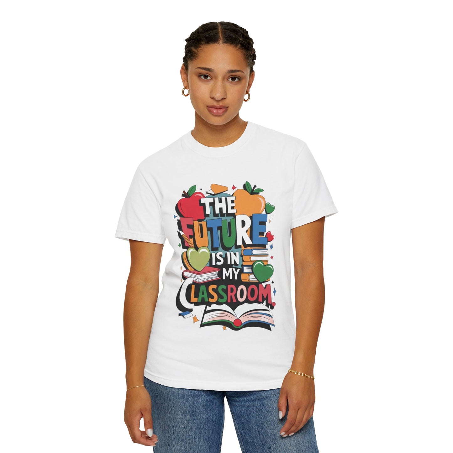 Inspiring Teacher Graphic T-Shirt, Unisex Comfort Color 1717, T-Shirt, The future is in My Classroom Tee, Teachers Gift, Teacher Appreciation Day Gift