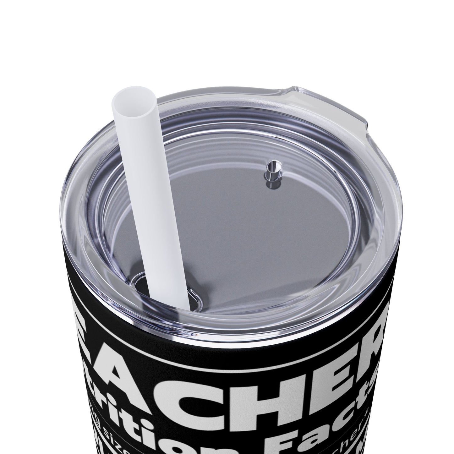 Teacher's Skinny Graphic Tumbler, Peace Love Teach 20oz - Perfect Gifts For Teachers, Back to School, Teacher Appreciation, Motivational Drinkware