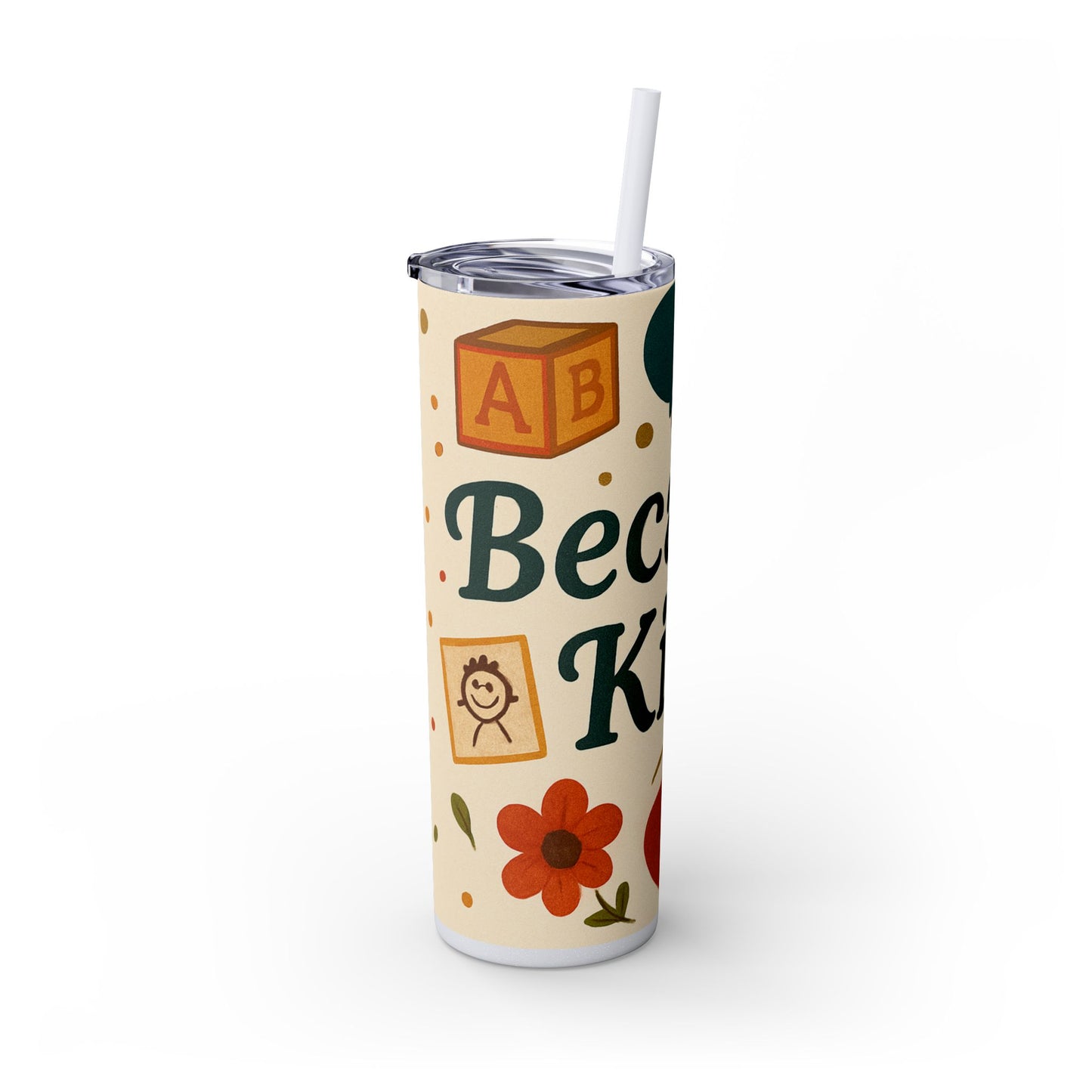 Because Kids Colorful Teacher Tumbler - Fun Drinkware for Educators & Teachers, Perfect Gifts for Teachers, Teachers Day Gift, Teacher Appreciation
