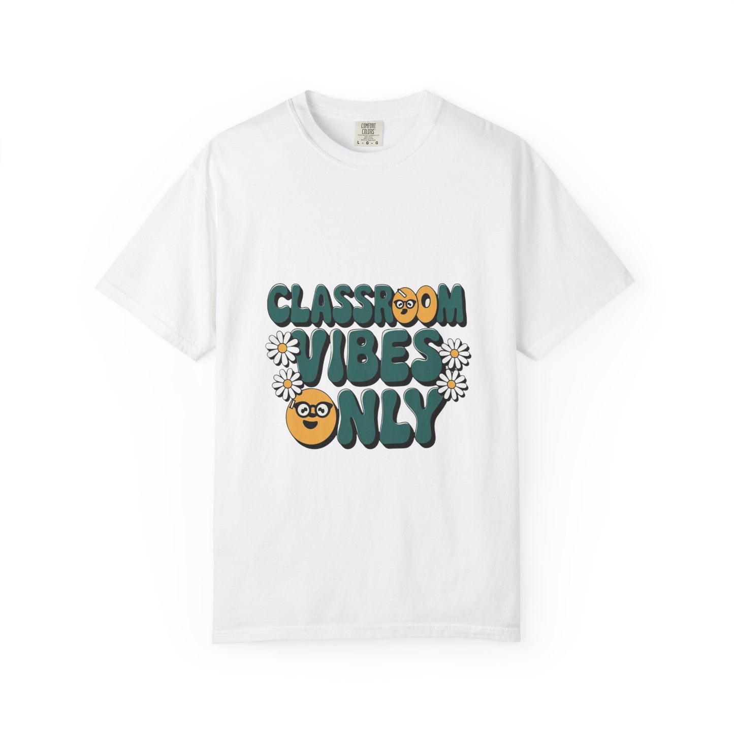 Classroom Vibes Only Unisex Comfort Color 1717 T-shirt - Trendy Teacher Apparel, Teachers Day Appreciation Gift , Back to School Wear, Gift for Educators, Casual Everyday Style