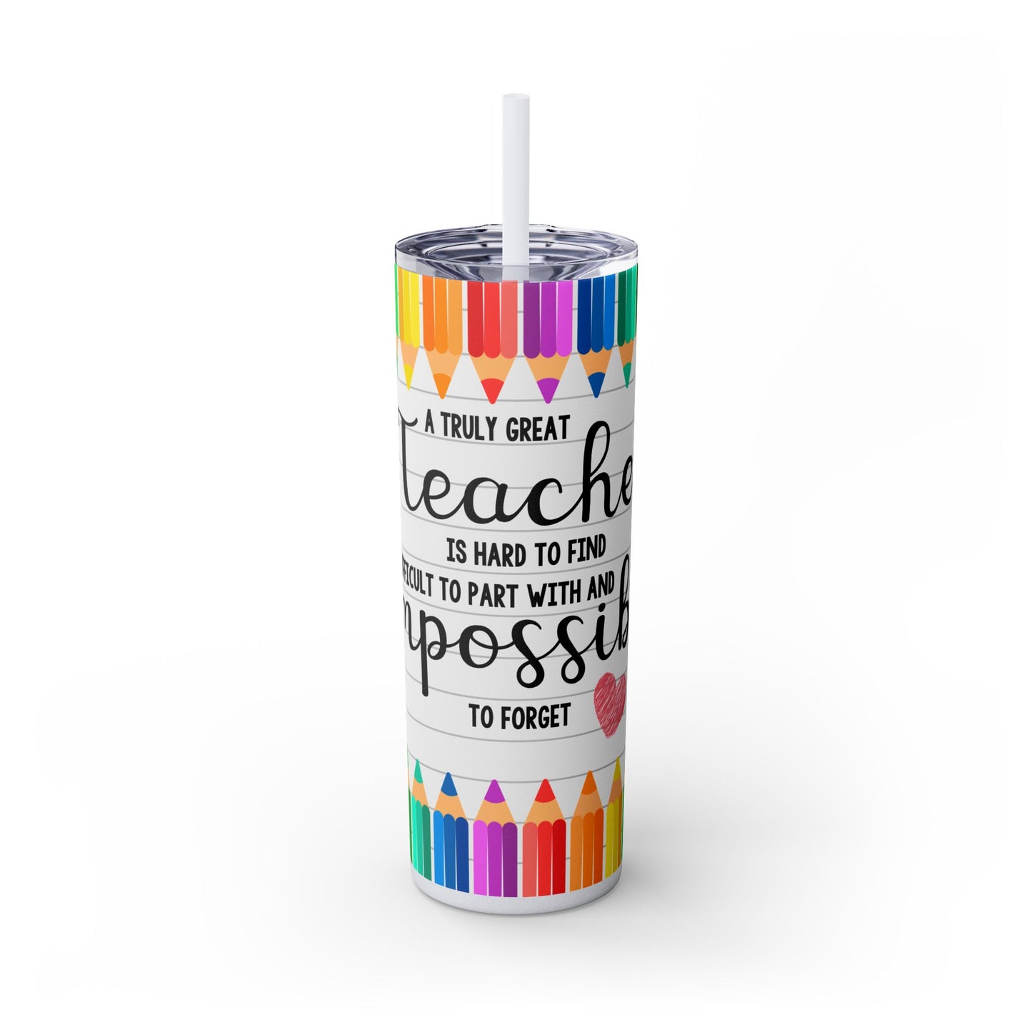 Teacher Appreciation Tumbler with Straw, 20oz | Perfect Gift for Educators, Classroom, Back to School, Teacher Appreciation, Fun Drinks