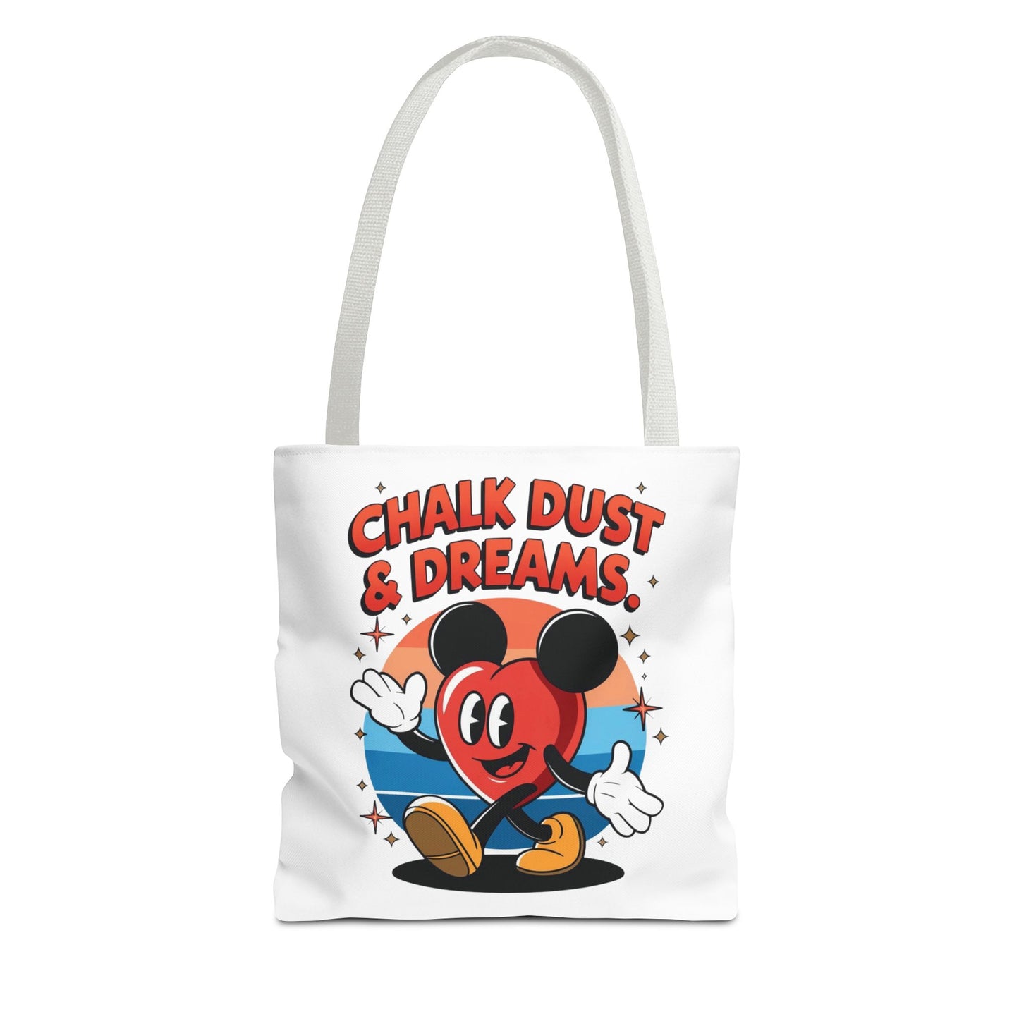 Chalk Dust Dreams Tote Bag, Cartoon Tote, Stylish Everyday Bag, Gift for Students & Teachers