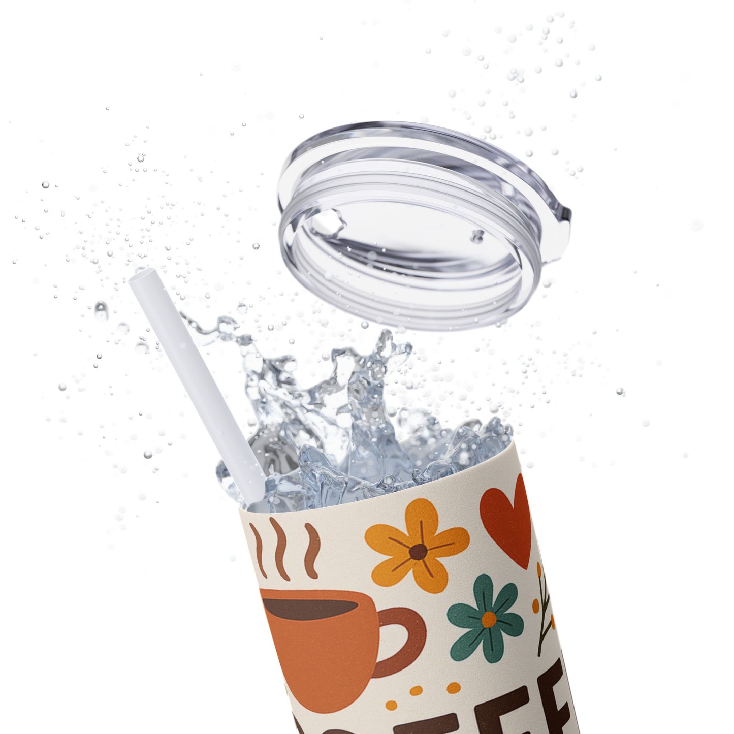Coffee Teacher Repeat Tumbler, 20oz Skinny Travel Cup, Inspirational Gifts for Teachers, Back to School, Teacher Appreciation, Teachers Day Gift Tumbler