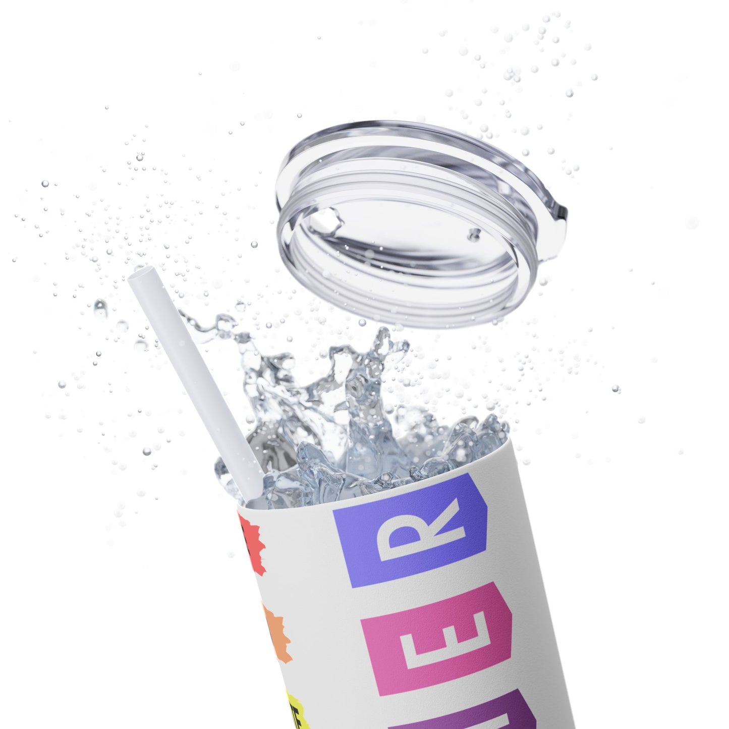 Colorful Teacher Skinny Tumbler with Straw, 20oz | Inspiring Gift for Educators, Motivational Drinkware, Back to School, Teacher [...]