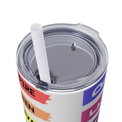 Colorful Teacher Skinny Tumbler with Straw, 20oz | Inspiring Gift for Educators, Motivational Drinkware, Back to School, Teacher [...]