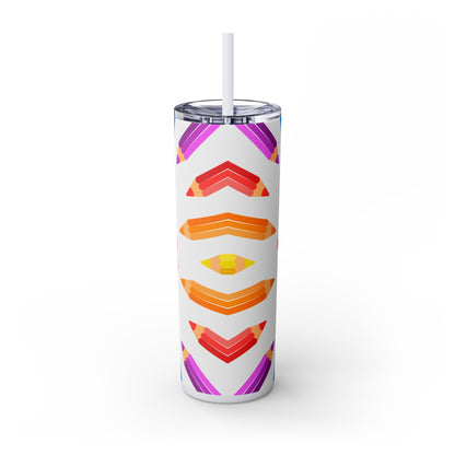 Best Teacher Ever Skinny Tumbler with Straw, Educational Gift, Teacher Appreciation, School Supplies, Personalized Drinkware, Back to School