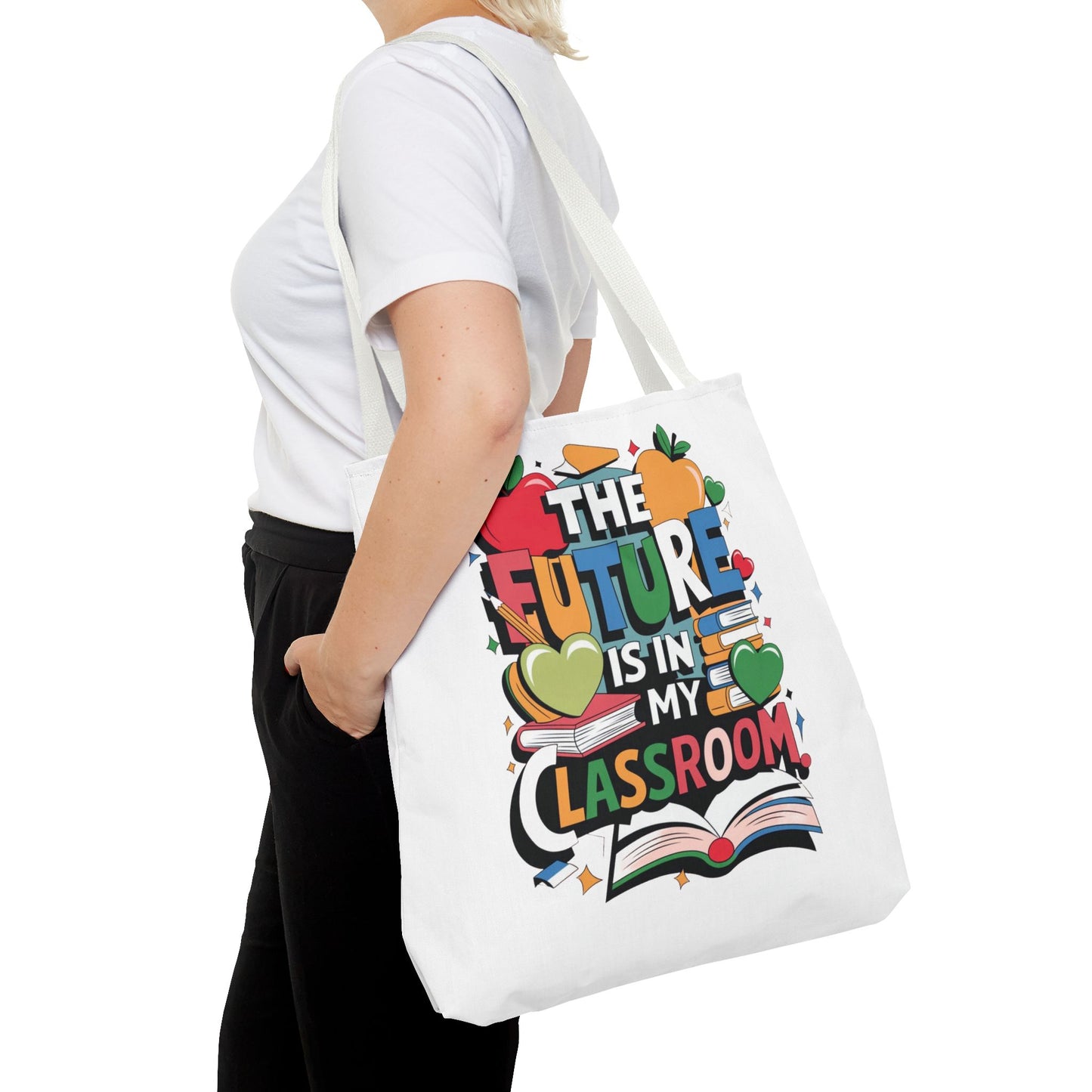 Inspirational Classroom Tote Bag For Teachers and Educators - Teacher Gift, Reusable Shopping Bag, Back to School, Eco-Friendly, Personalized Design