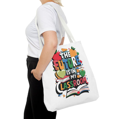 Inspirational Classroom Tote Bag For Teachers and Educators - Teacher Gift, Reusable Shopping Bag, Back to School, Eco-Friendly, Personalized Design